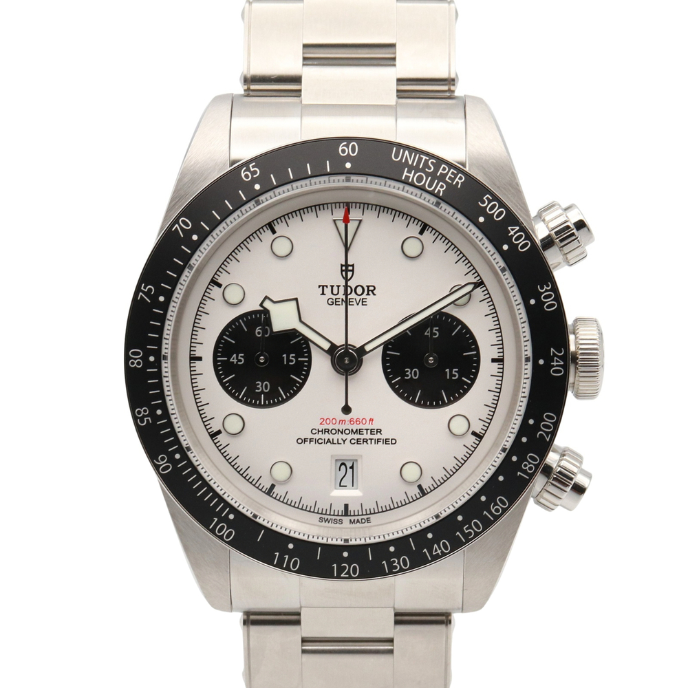 Tudor Black Bay Chrono Watch, Stainless Steel, Men's, Silver Tone, 79360N